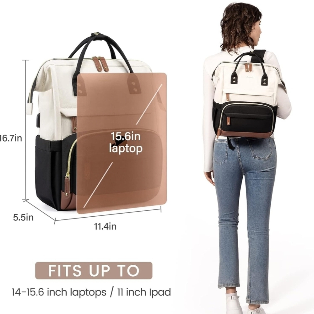 Stylish Black and White Backpack